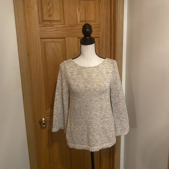 LOFT Sweaters - Loft XS Multi-Color 3/4 Sleeve Pullover Boatneck Sweater - EUC